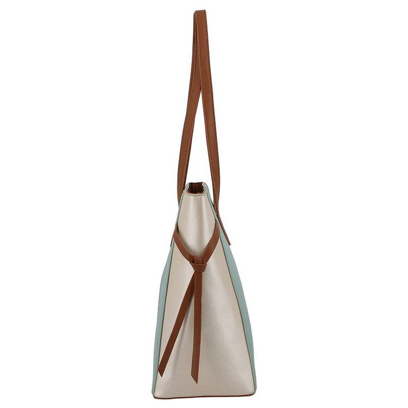 PIERRE CARDIN CHARLIE COLOURBLOCK TOTE | SKY METALLIC