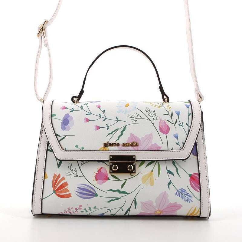Pierre Cardin Christie Top Handle Handbag | White Floral
