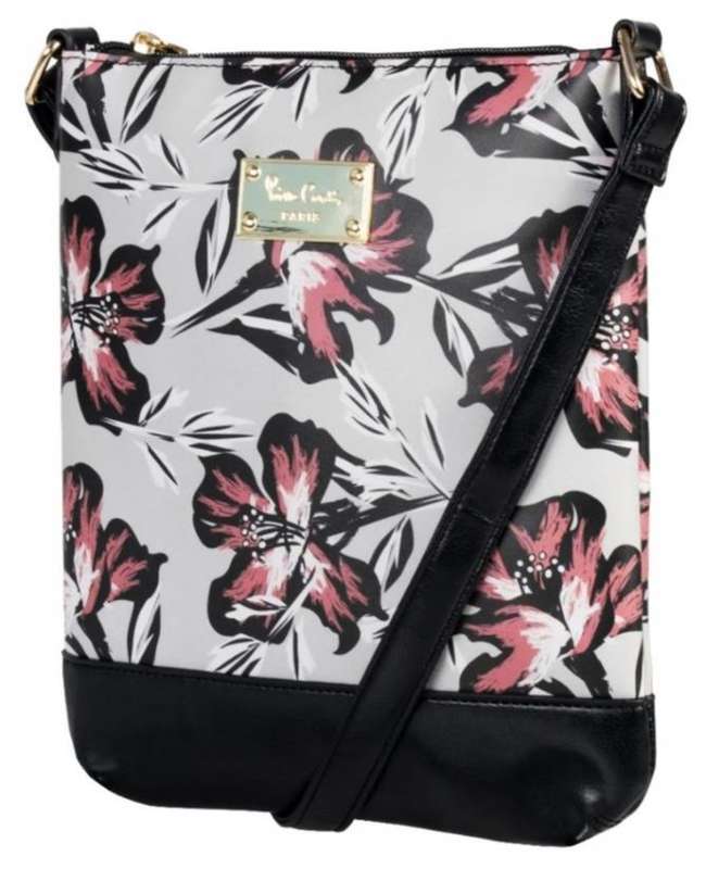 Pierre Cardin Kelly Floral Crossbody Bag | Grey Brown