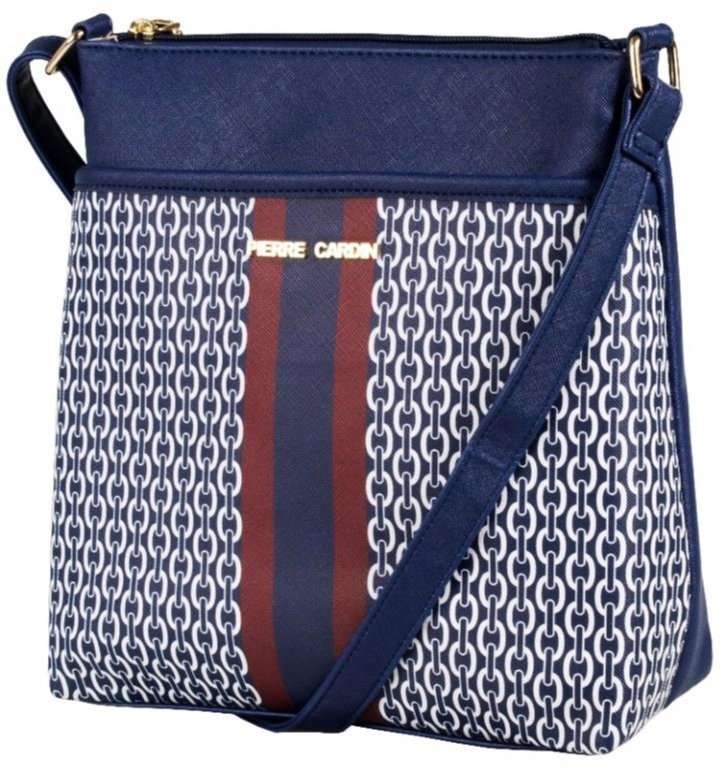 Pierre Cardin Mikayla Printed Crossbody Bag | Navy