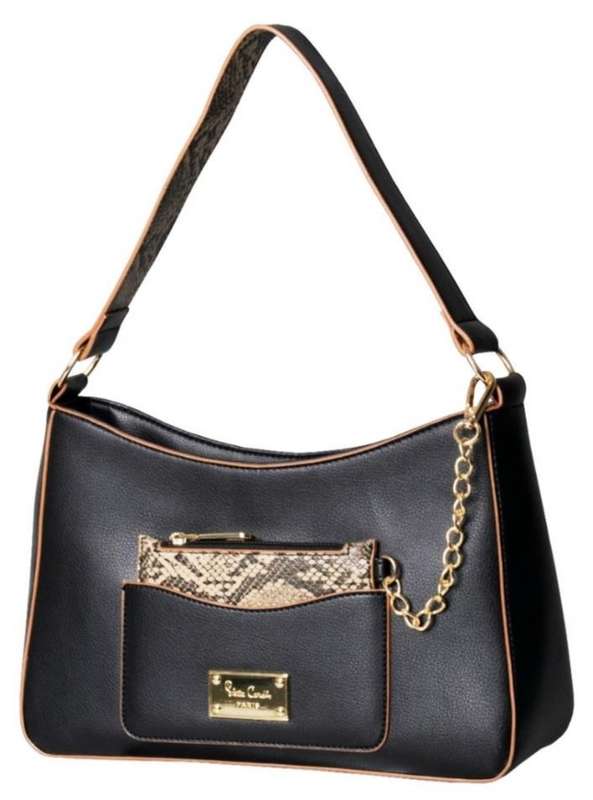 Pierre Cardin Nydia Hobo Handbag With chain Pouch | Black