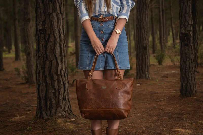 Tan Leather Goods - Daisy Leather Handbag | Toffee