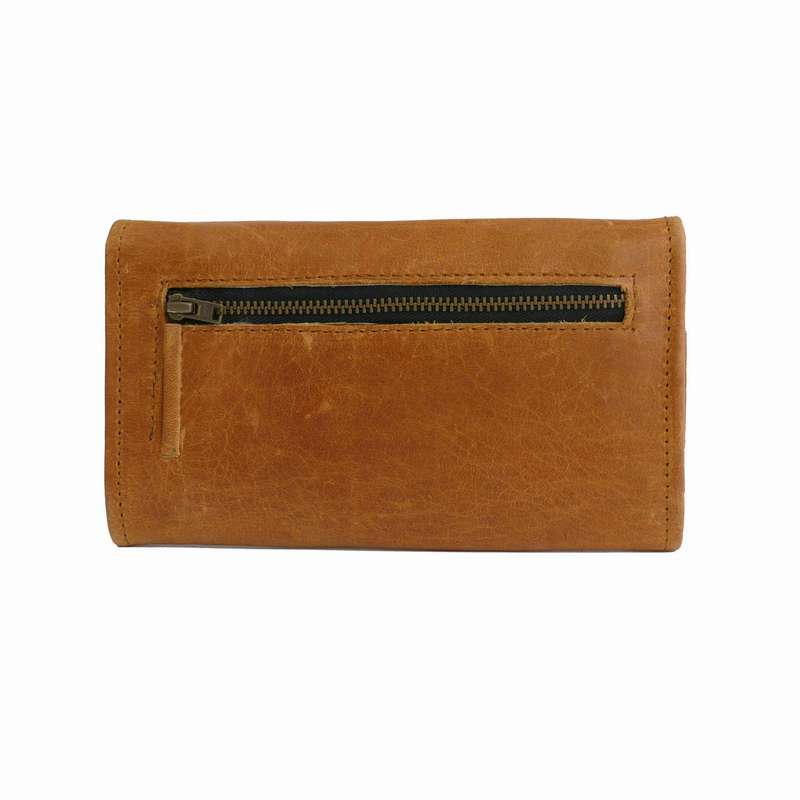Tan Leather Goods - Lauren Leather Ladies Wallet | Toffee