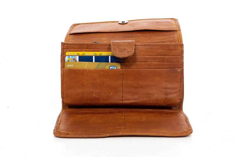 Tan Leather Goods - Lauren Leather Ladies Wallet | Toffee