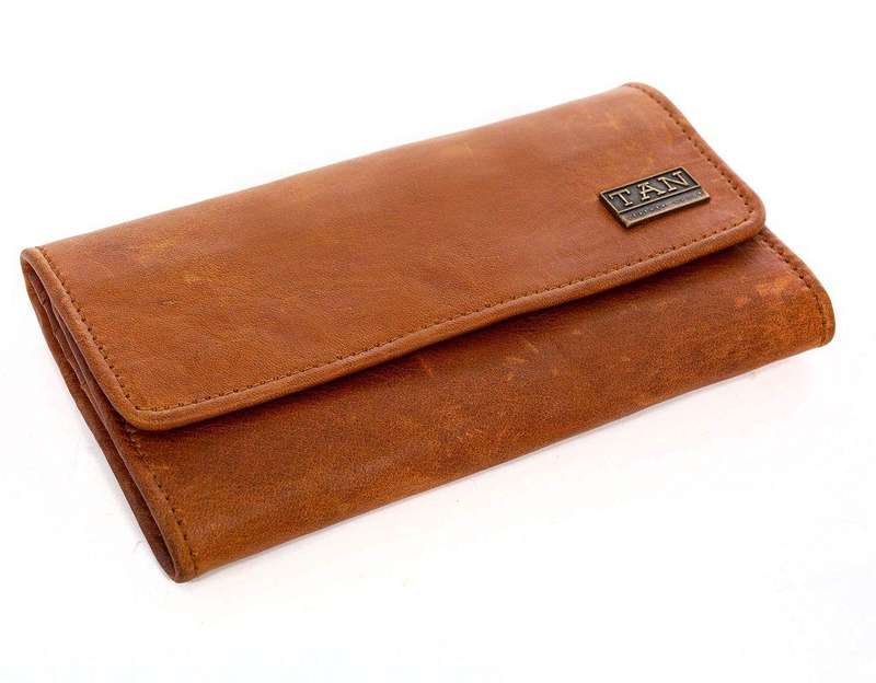 Tan Leather Goods - Lauren Leather Ladies Wallet | Toffee