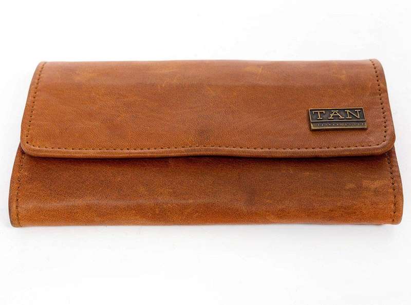 Tan Leather Goods - Lauren Leather Ladies Wallet | Toffee