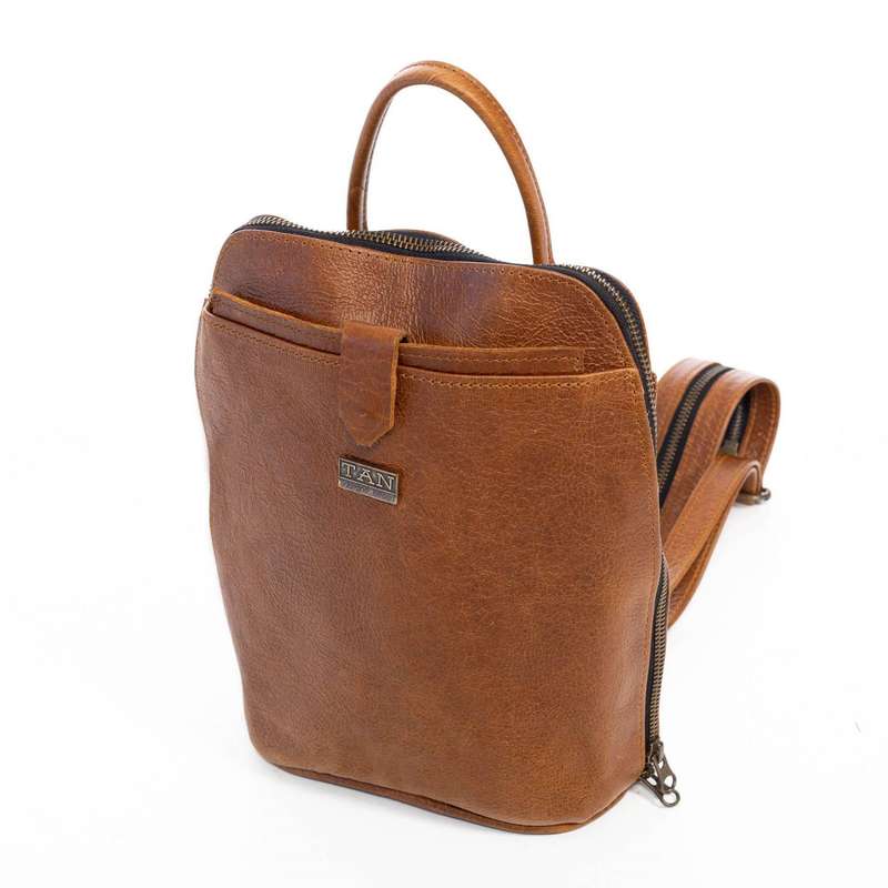 Tan Leather Goods - Olivia Leather Backpack | Pecan