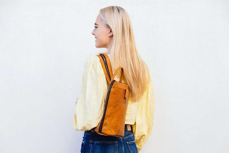 Tan Leather Goods - Olivia Leather Backpack | Toffee