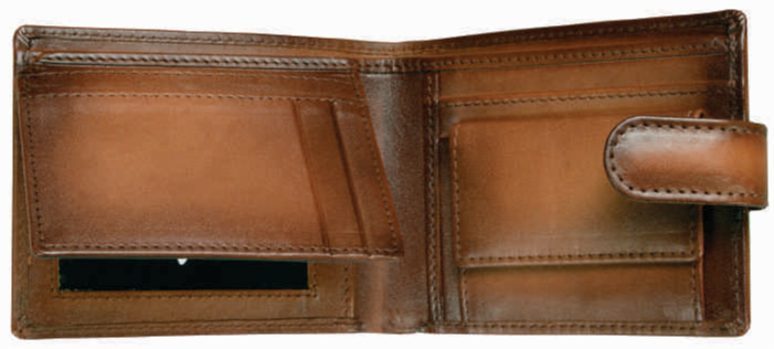 Johnny Black Kalahari 10CC Bi-fold Leather Wallet - RFID | Burnished Tan