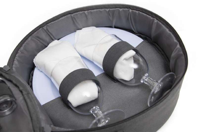 Yuppie Gift Baskets Grab-and-Go Picnic Bag(2 Person) | Grey