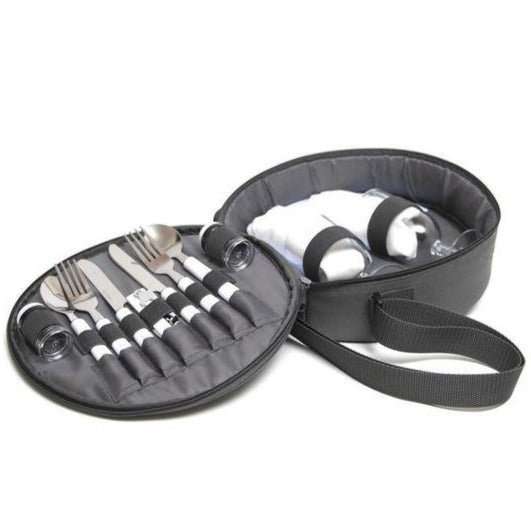 Yuppie Gift Baskets Grab-and-Go Picnic Bag(2 Person) | Grey