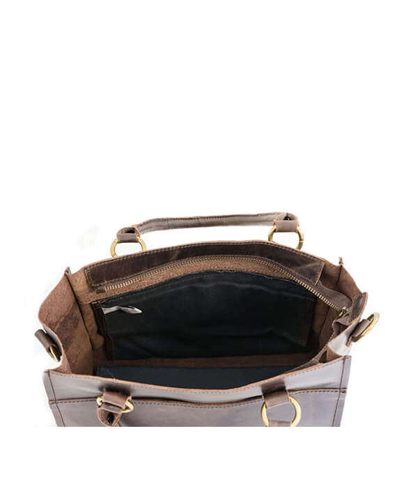 Zemp Bastille Grab and Go Handbag | Waxy Brown