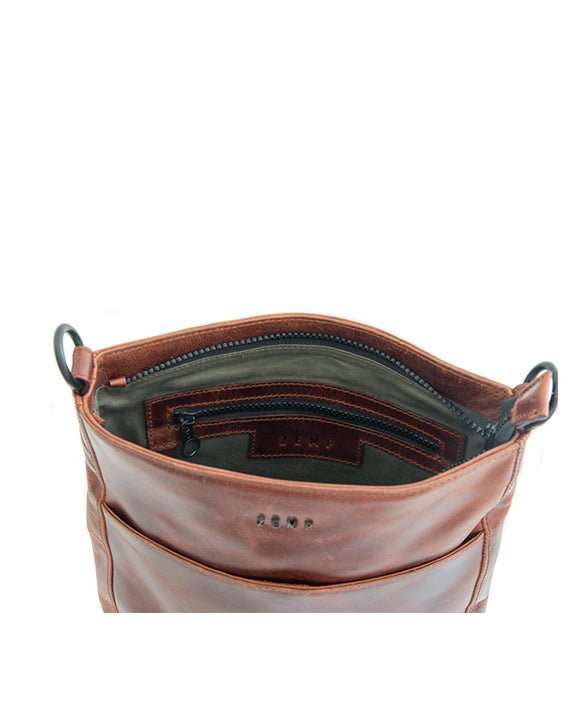 Zemp Boston Cross Body Bag | Chestnut