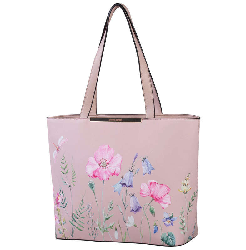 Pierre Cardin Luna Floral Tote Handbag | Pink