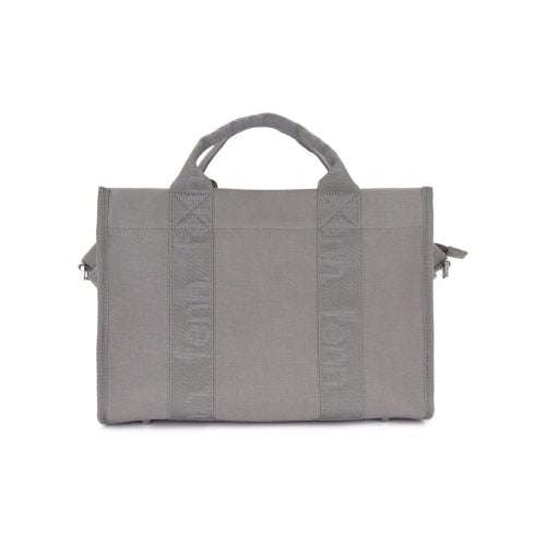 Fenn Petite Canvas  Grey  Silver Zip  Grey Strap