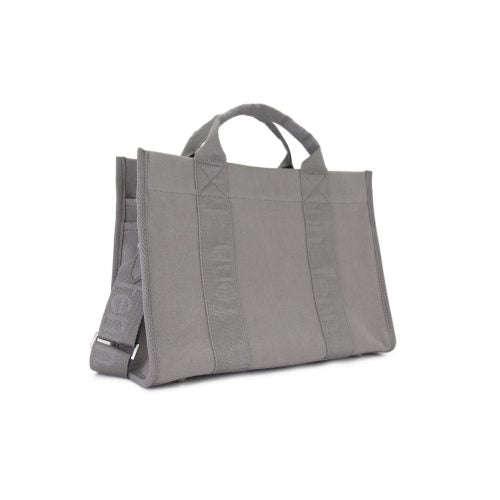 Fenn Petite Canvas  Grey  Silver Zip  Grey Strap