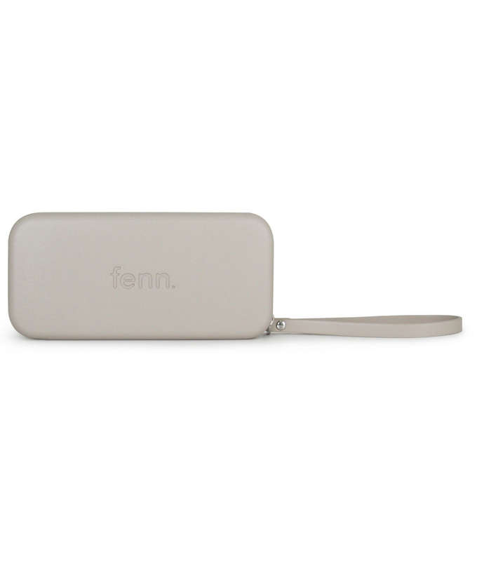 Fenn Wallets Mushroom/ Grey  Silver Zip  Mushroom Strap