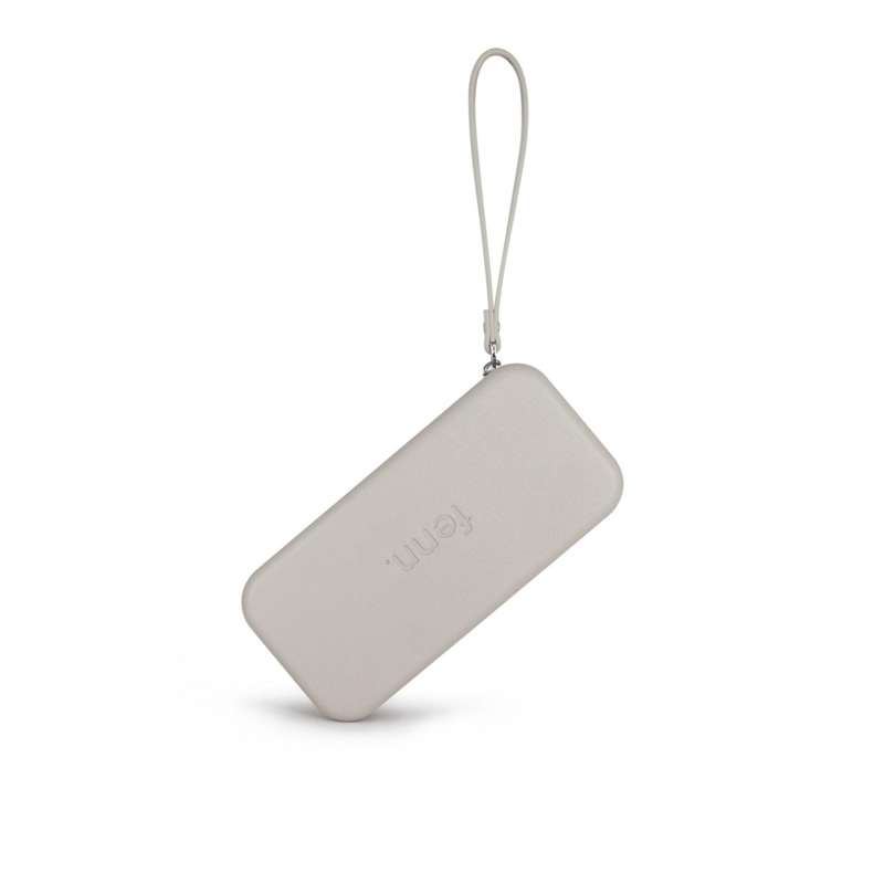 Fenn Wallets Mushroom/ Grey  Silver Zip  Mushroom Strap