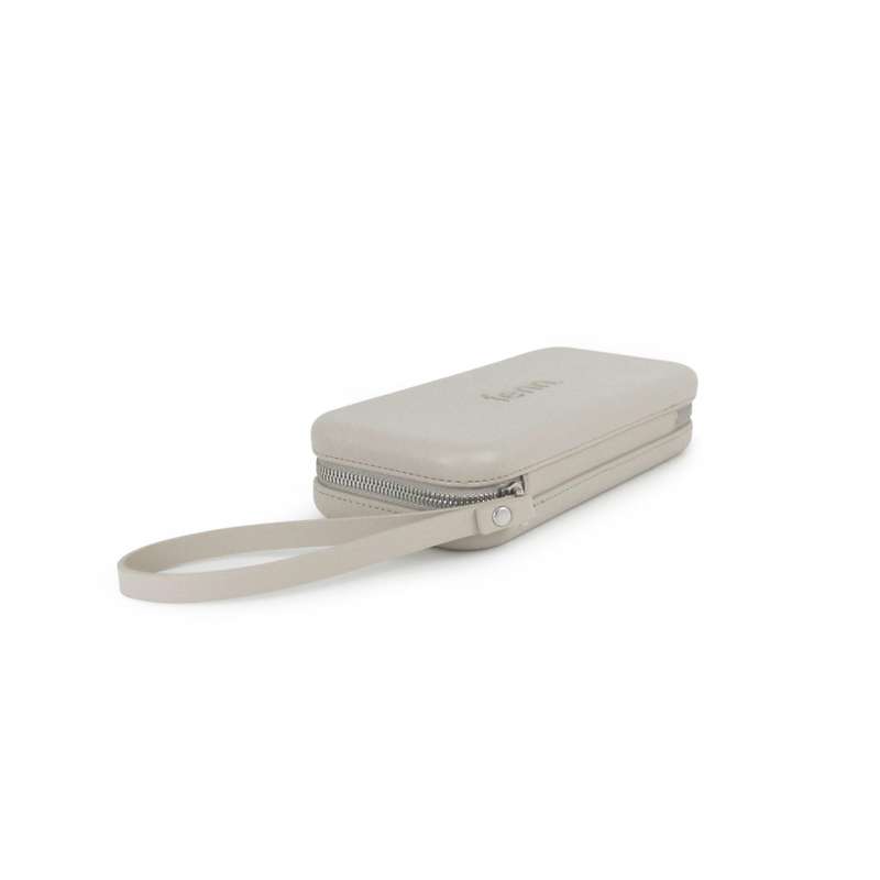 Fenn Wallets Mushroom/ Grey  Silver Zip  Mushroom Strap