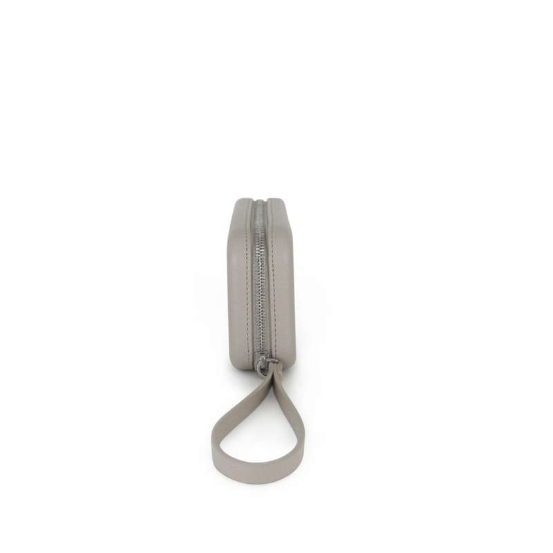 Fenn Wallets Mushroom/ Grey  Silver Zip  Mushroom Strap
