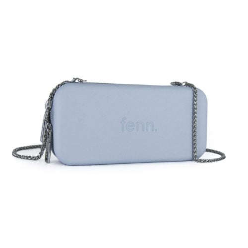 Fenn Wallets  Powder Blue  Silver Zip  Silver Handle