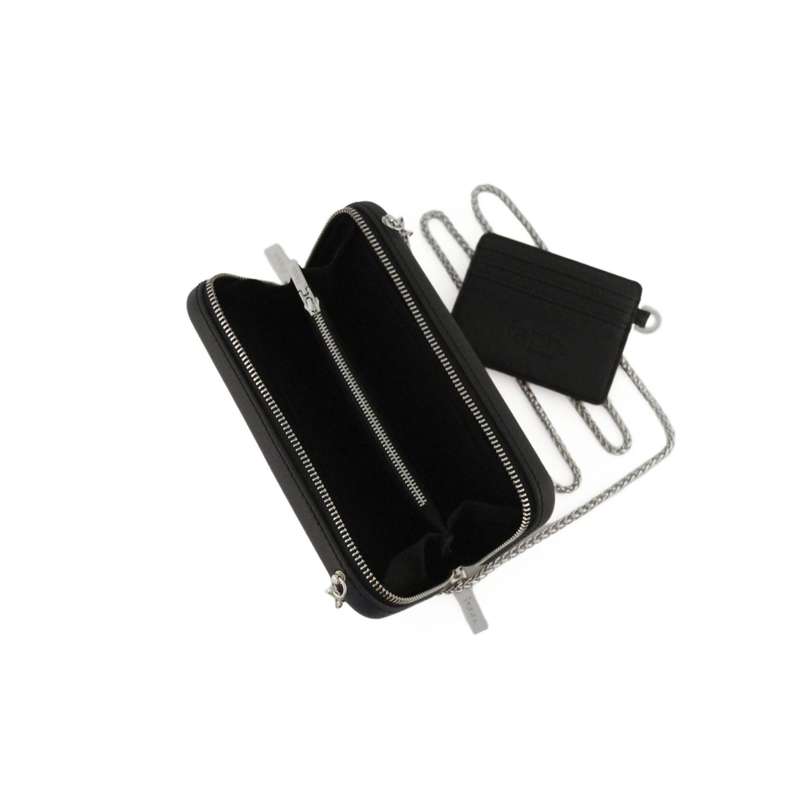 Fenn Wallets  Black  Silver Handle