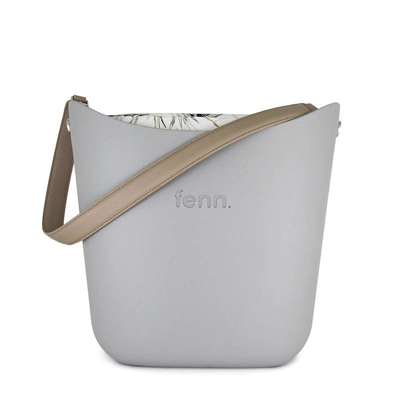 Fenn  Grey  Pattern Inner  Silver Zip  Light Stone Flat Handle