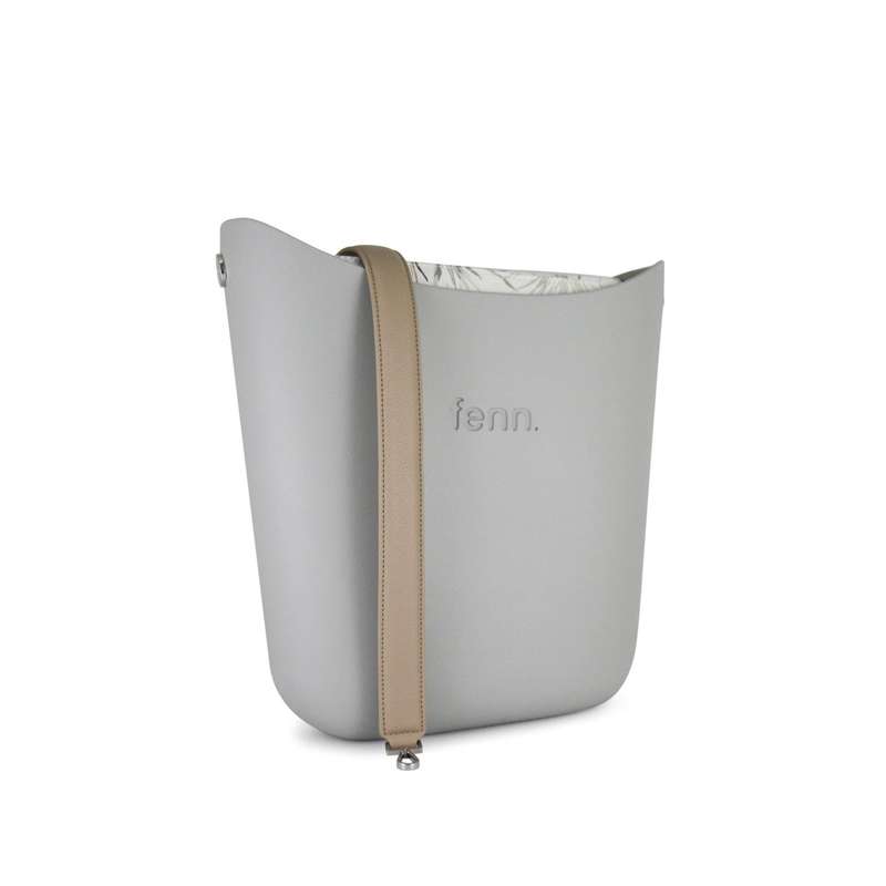 Fenn  Grey  Pattern Inner  Silver Zip  Light Stone Flat Handle