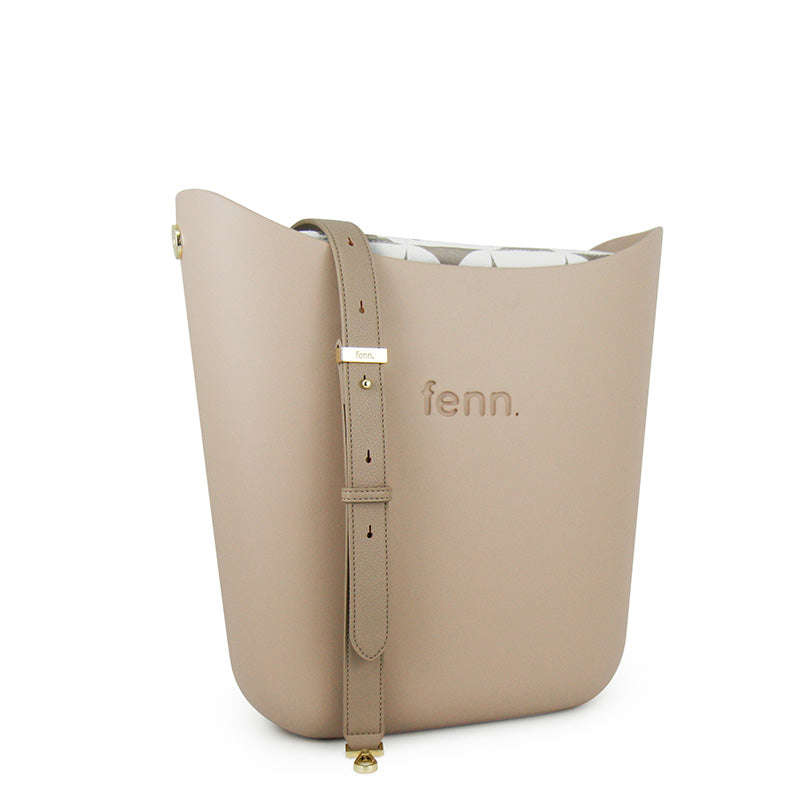 Fenn  Sand  Pattern Inner  Gold Zip  Light Stone Flat Handle