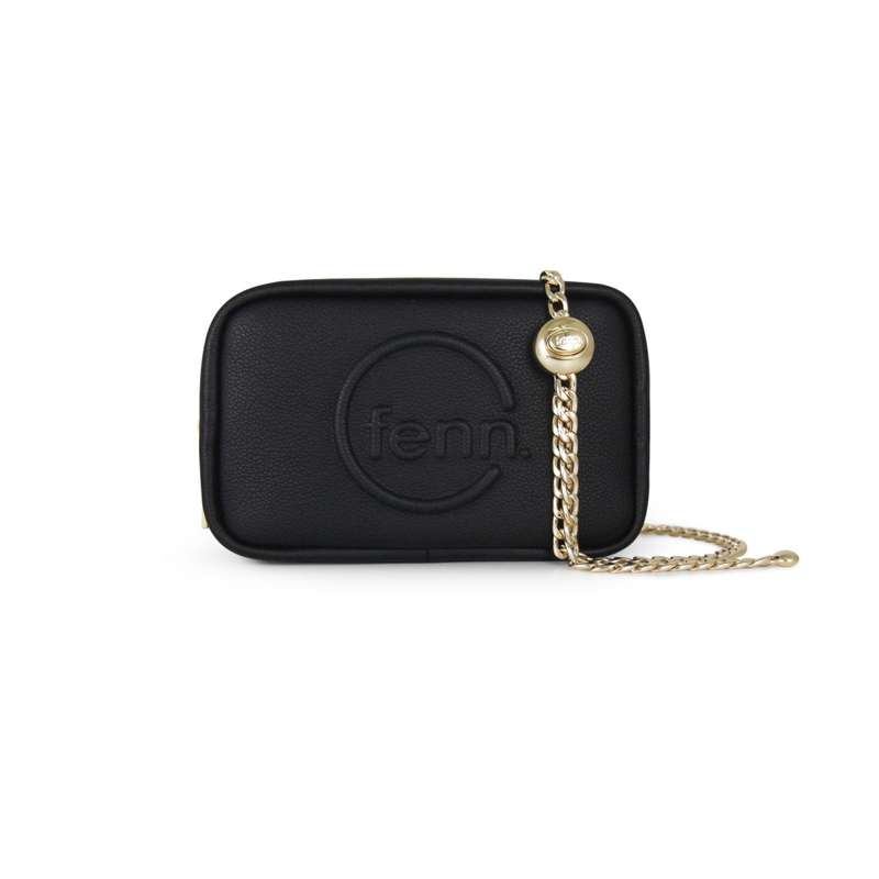 Fenn Pouch  Black  Gold Chain