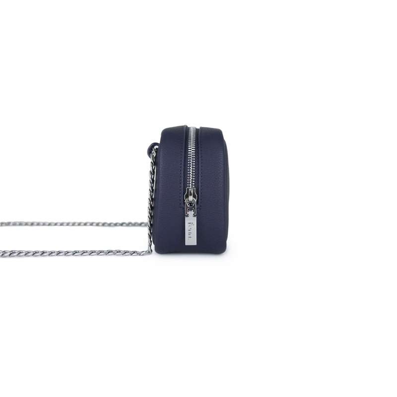 Fenn Pouch  Navy  Silver Chain