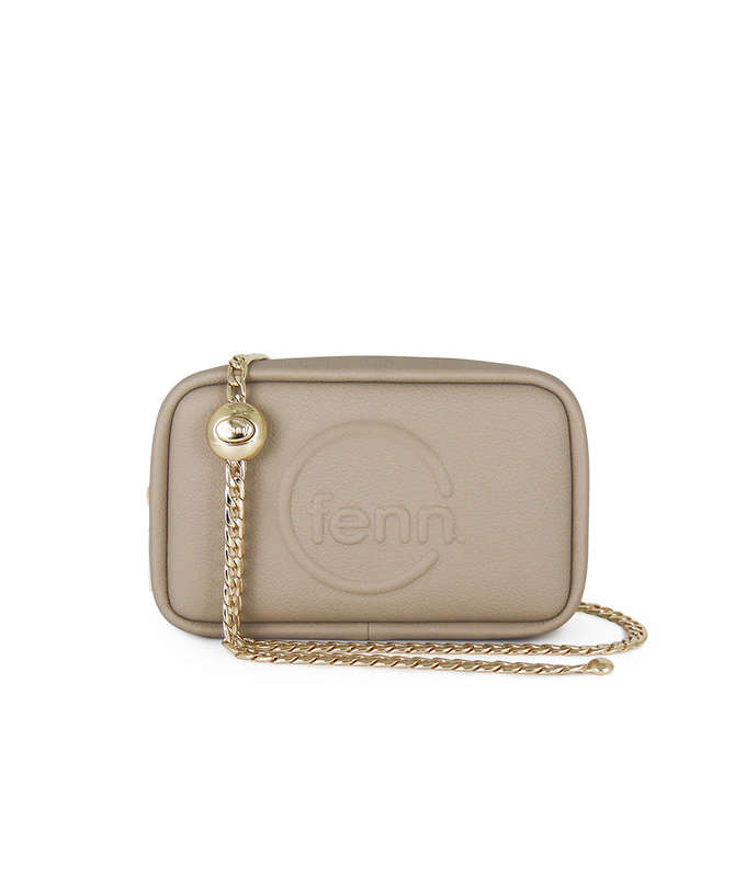 Fenn Pouch  Stone/ Sand  Gold Chain