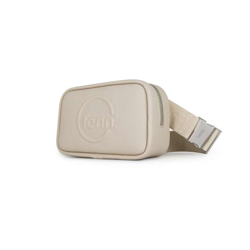 Fenn Pouch Canvas Strap Oatmeal  Silver Trim