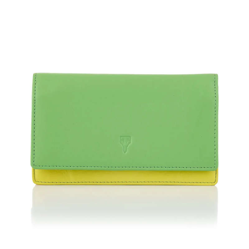 Tuscany Bianca  Large Flap Over Purse, Evergreen Mist