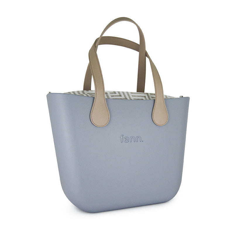 Fenn Original Collection  Blue Haze  Pattern Inner  Silver Zip  Light Stone Flat Handle