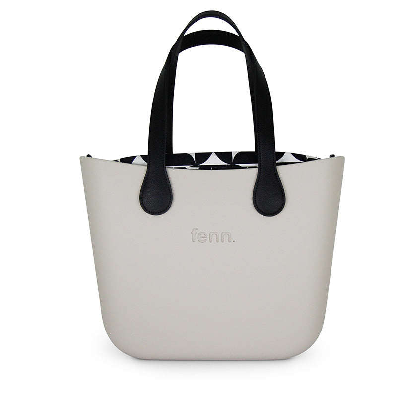 Fenn Original Collection  Mushroom  Pattern Inner  Silver Zip  Black Flat Handle