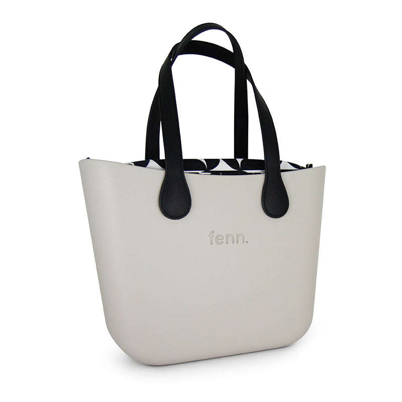 Fenn Original Collection  Mushroom  Pattern Inner  Silver Zip  Black Flat Handle