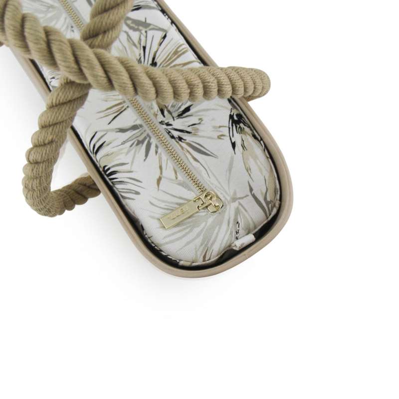 Fenn Original Collection  Sand  Pattern Inner  Gold Zip  Beige Rope