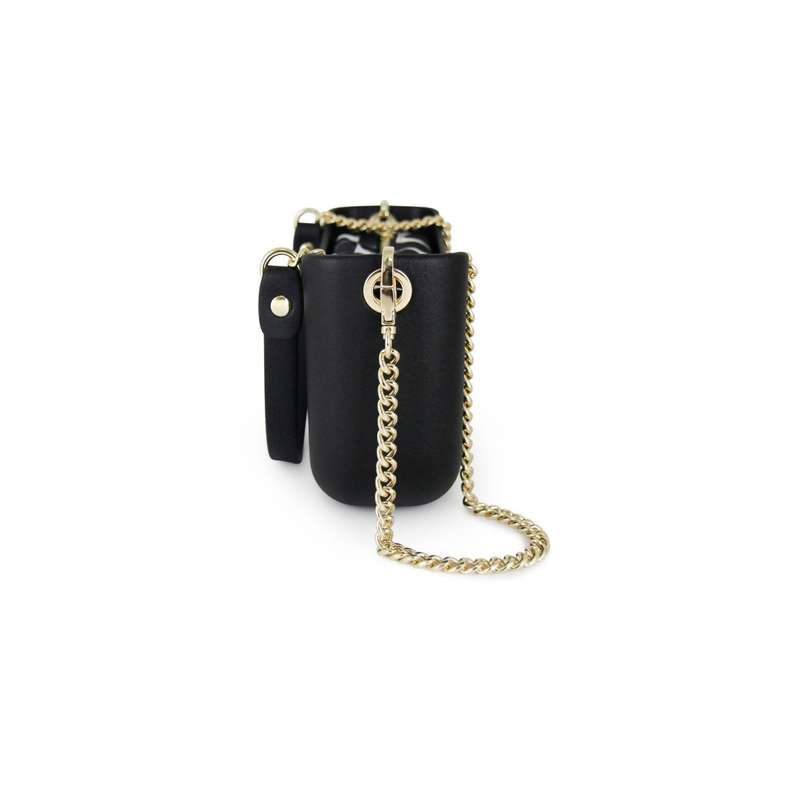 Fenn Classic Collection  Black  Pattern Inner  Gold Zip  Black/ Gold Chain