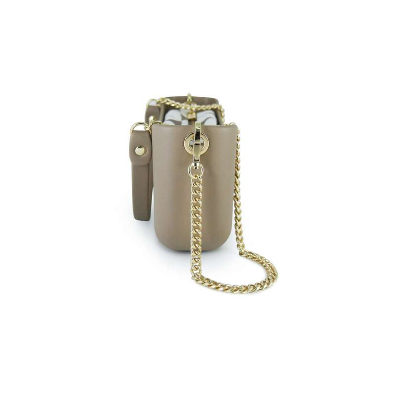 Fenn Classic Collection  Stone  Pattern Inner  Gold Zip  Stone/ Gold Chain