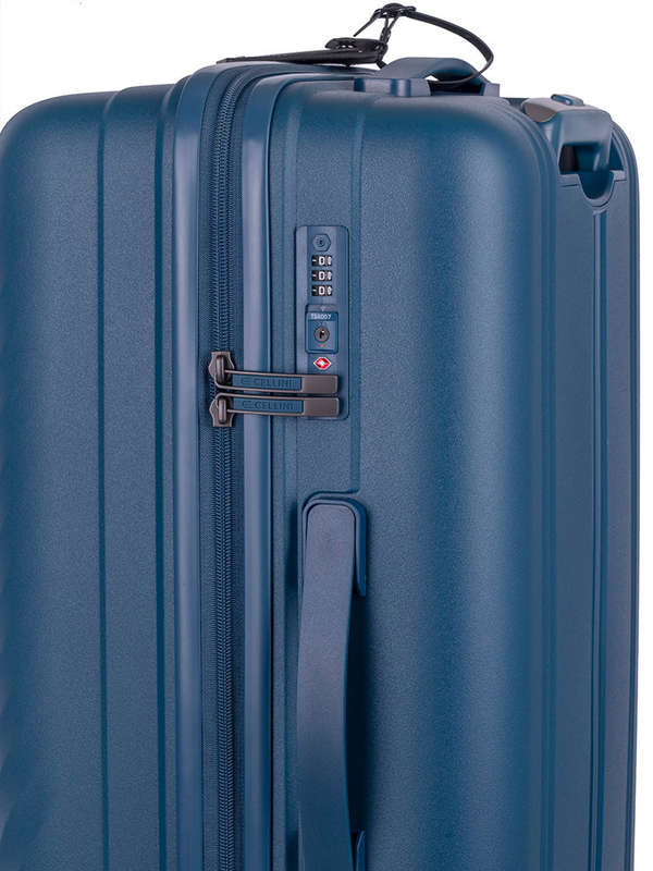 Cellini Xpedition Medium 4 Wheel Trolley Trunk Navy