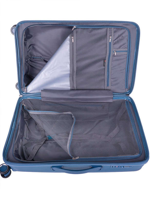 Cellini Xpedition Medium 4 Wheel Trolley Trunk Navy