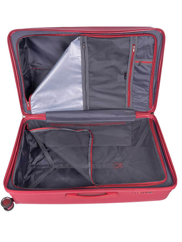 Cellini Xpedition Large Volume 4 Wheel Trolley Trunk Red