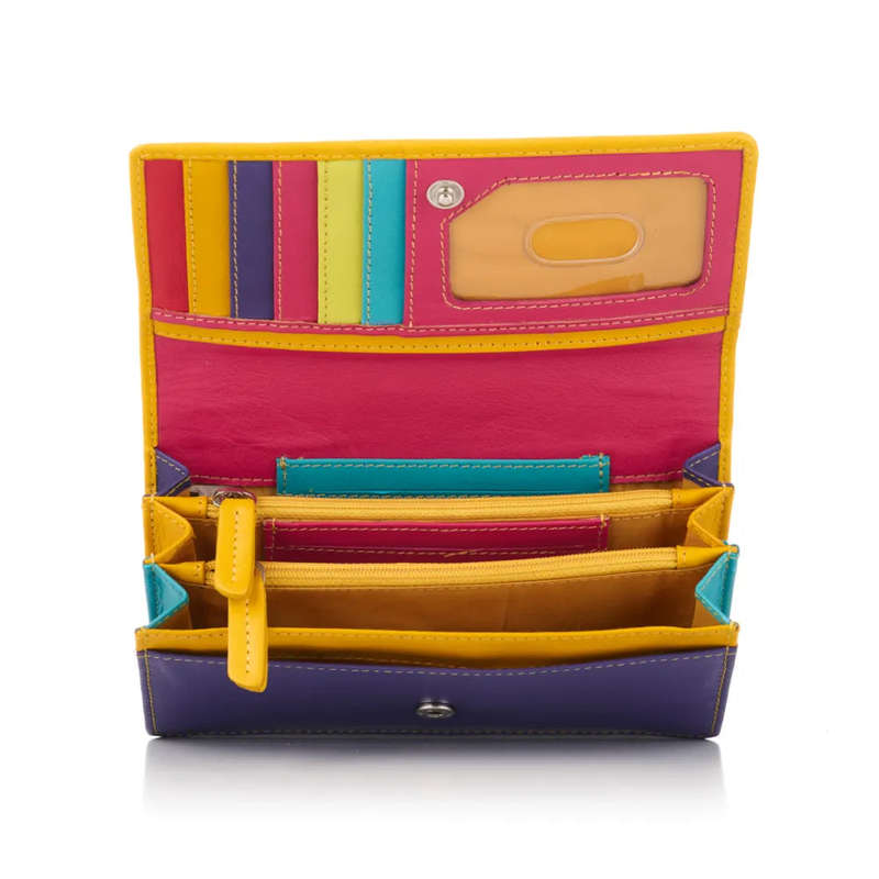 Tuscany Bianca  Large Flap Over Purse, Sunset Orchid
