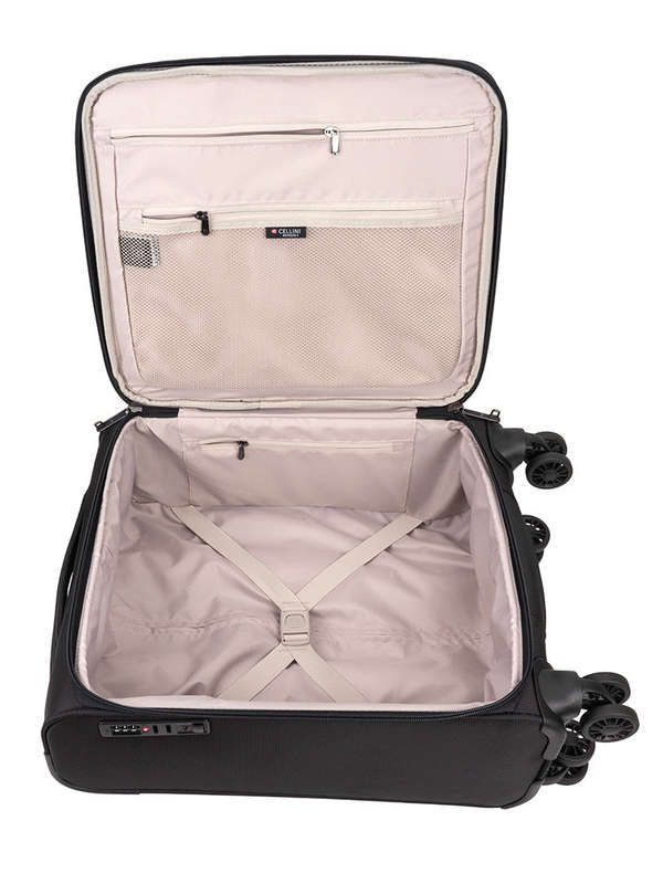 Cellini Microlite S 4 Wheel Carry On Trolley Black
