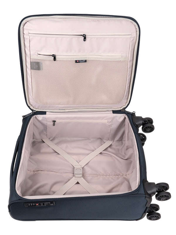 Cellini Microlite S 4 Wheel Carry On Trolley Ink Blue