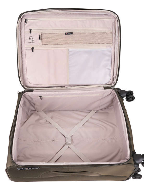 Cellini Microlite S Medium 4 Wheel Trolley Case Sandlewood