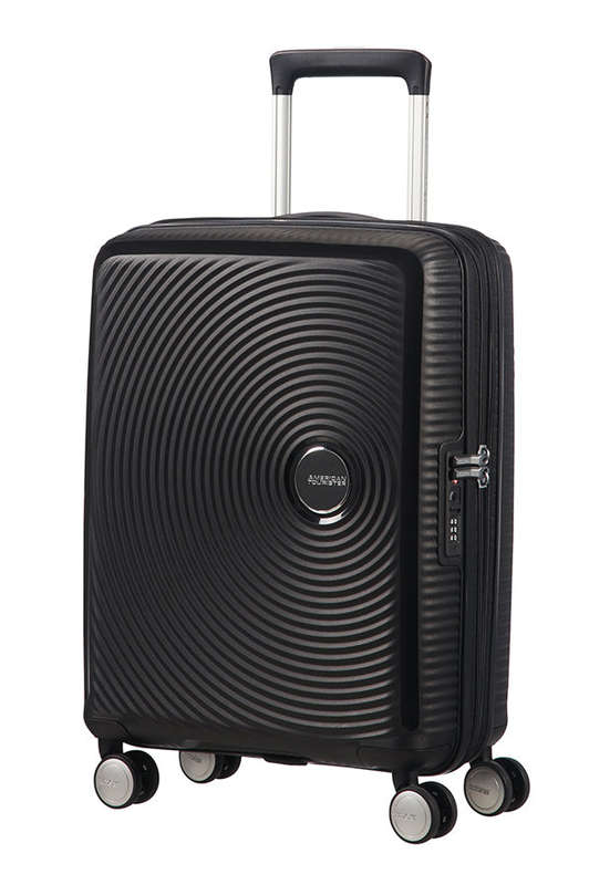 American Tourister Soundbox 4-wheel Cabin Baggage Spinner Expandable suitcase 55cm Black