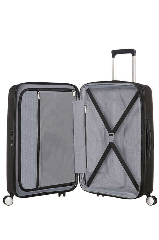 American Tourister Soundbox 4-wheel 77cm large Spinner Expandable suitcase Black