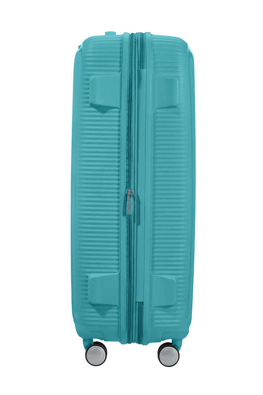 American Tourister Soundbox 4-wheel 77cm large Spinner Expandable suitcase  Poolside Blue